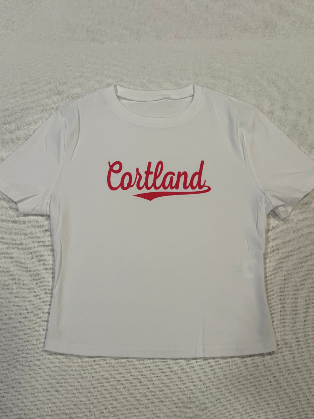 Custom School Name Cropped Tee
