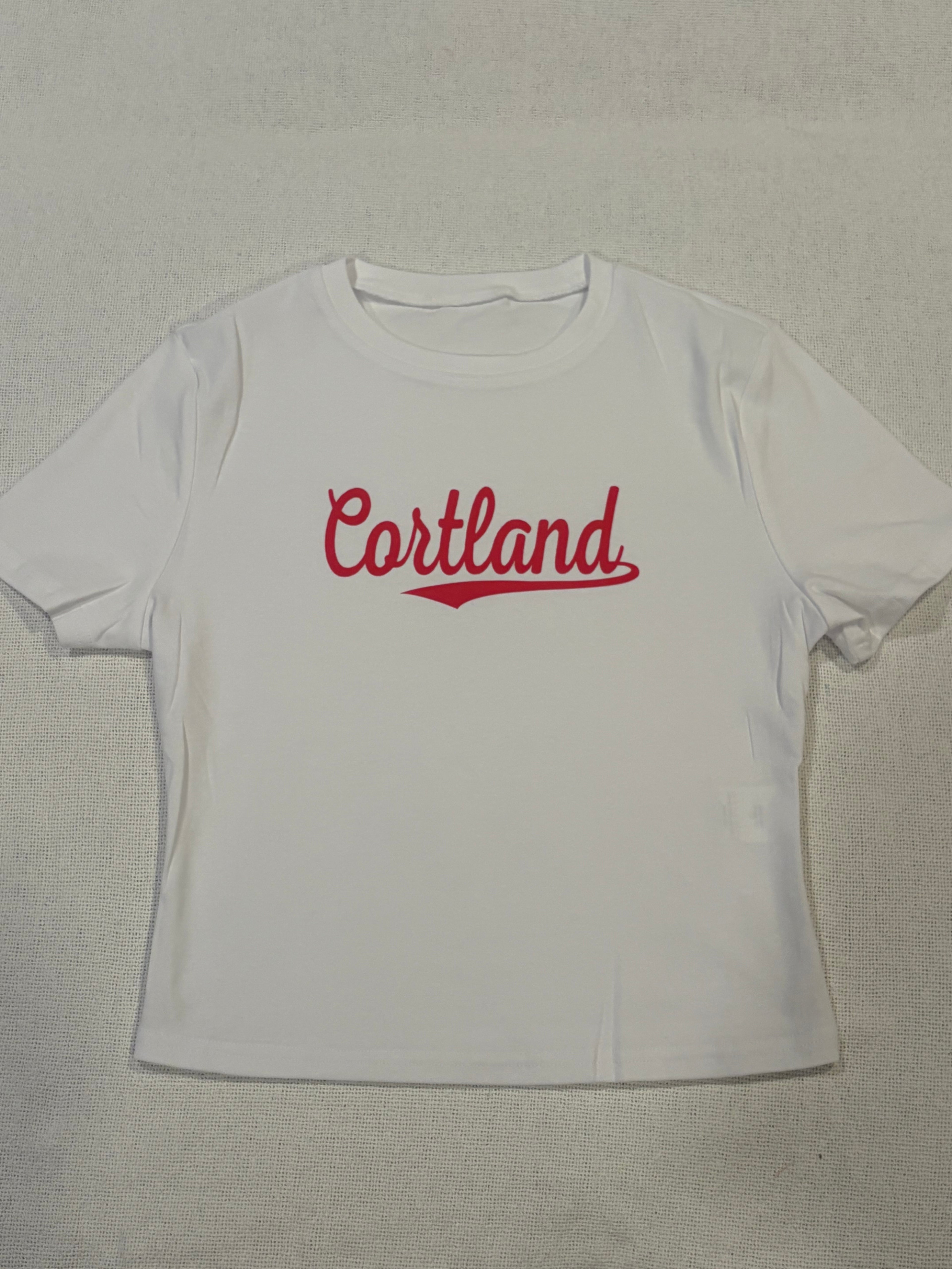 Custom School Name Cropped Tee