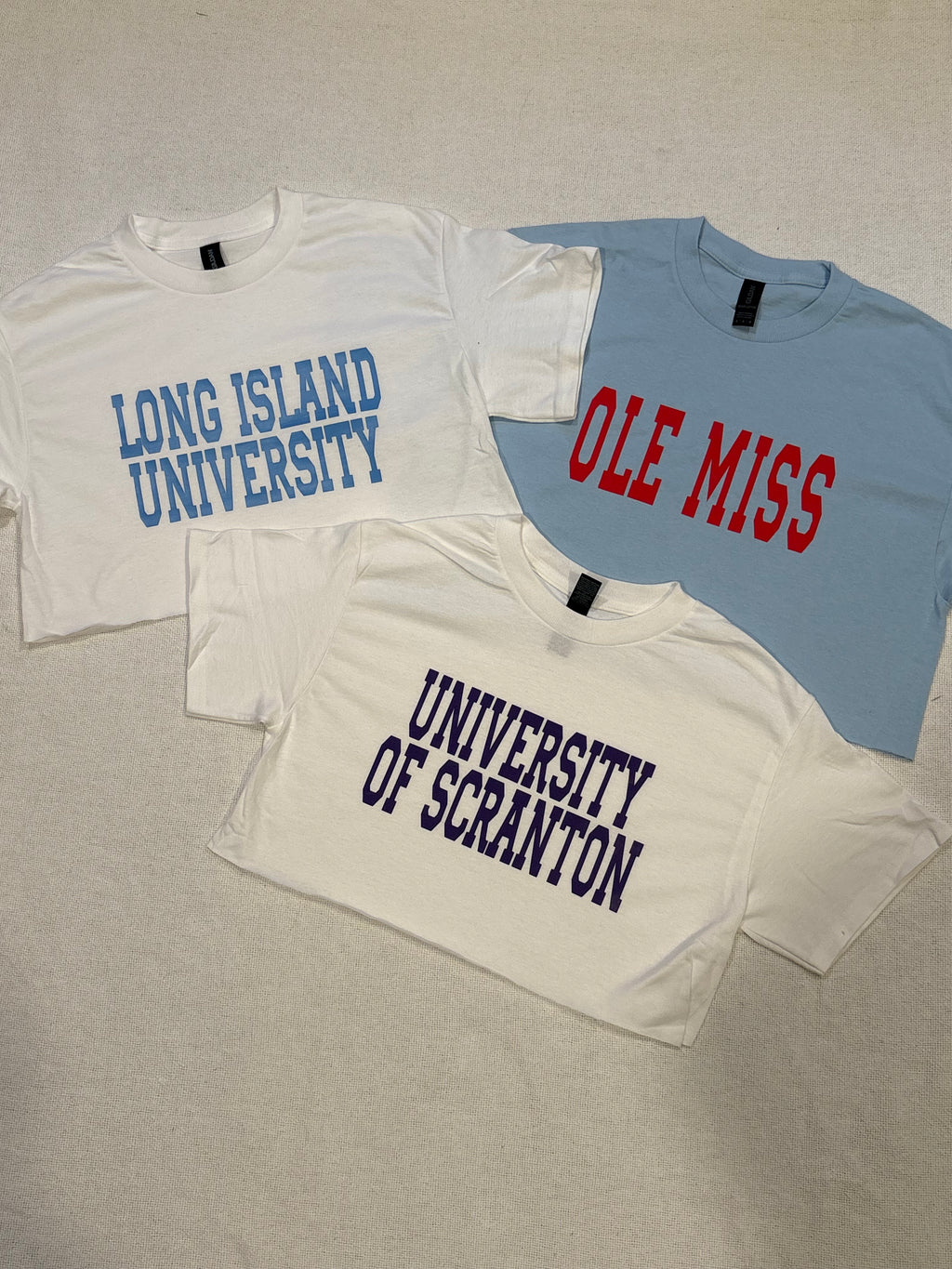 Custom Basic School Name Cropped Tee