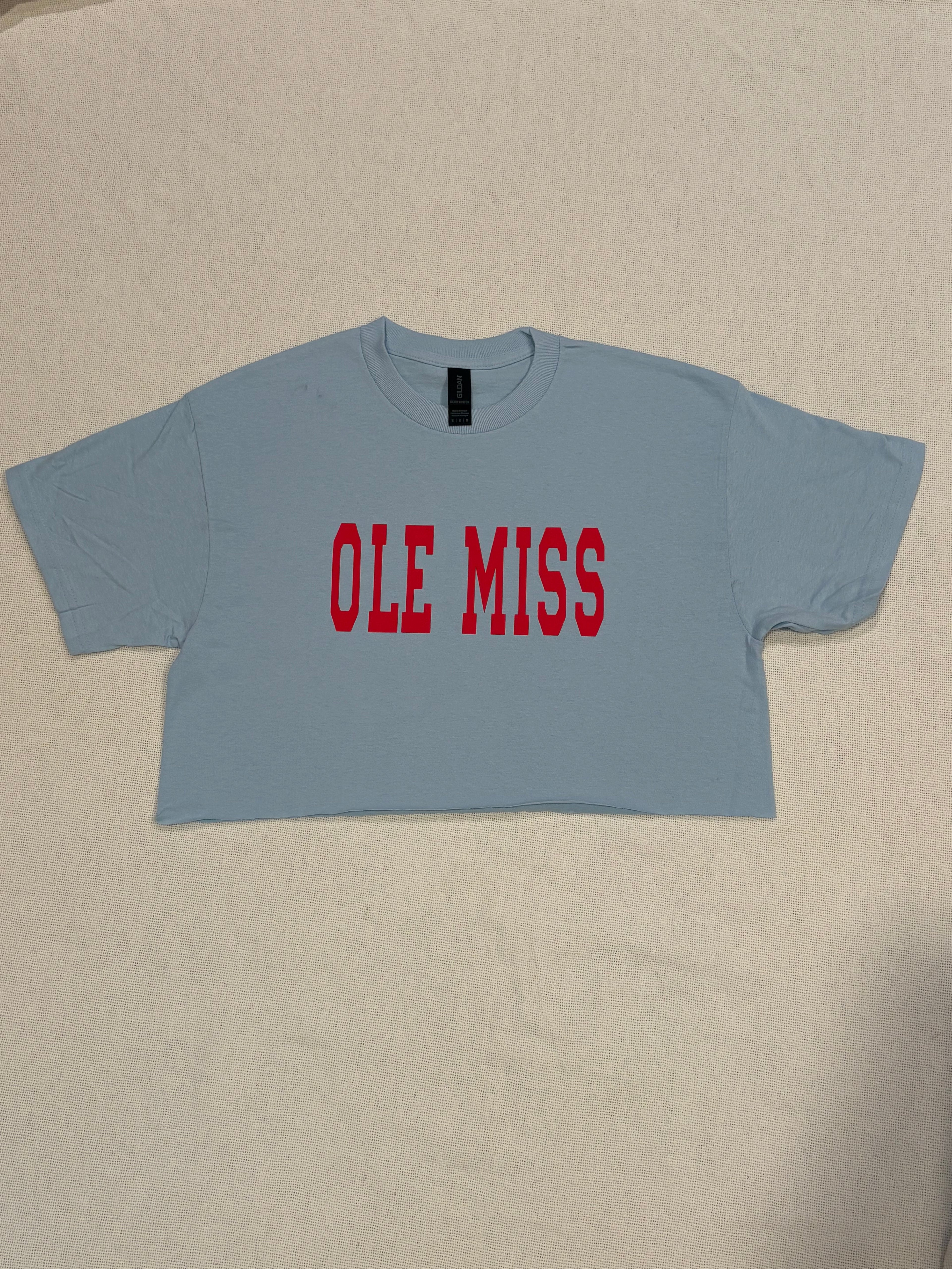 Custom Basic School Name Cropped Tee