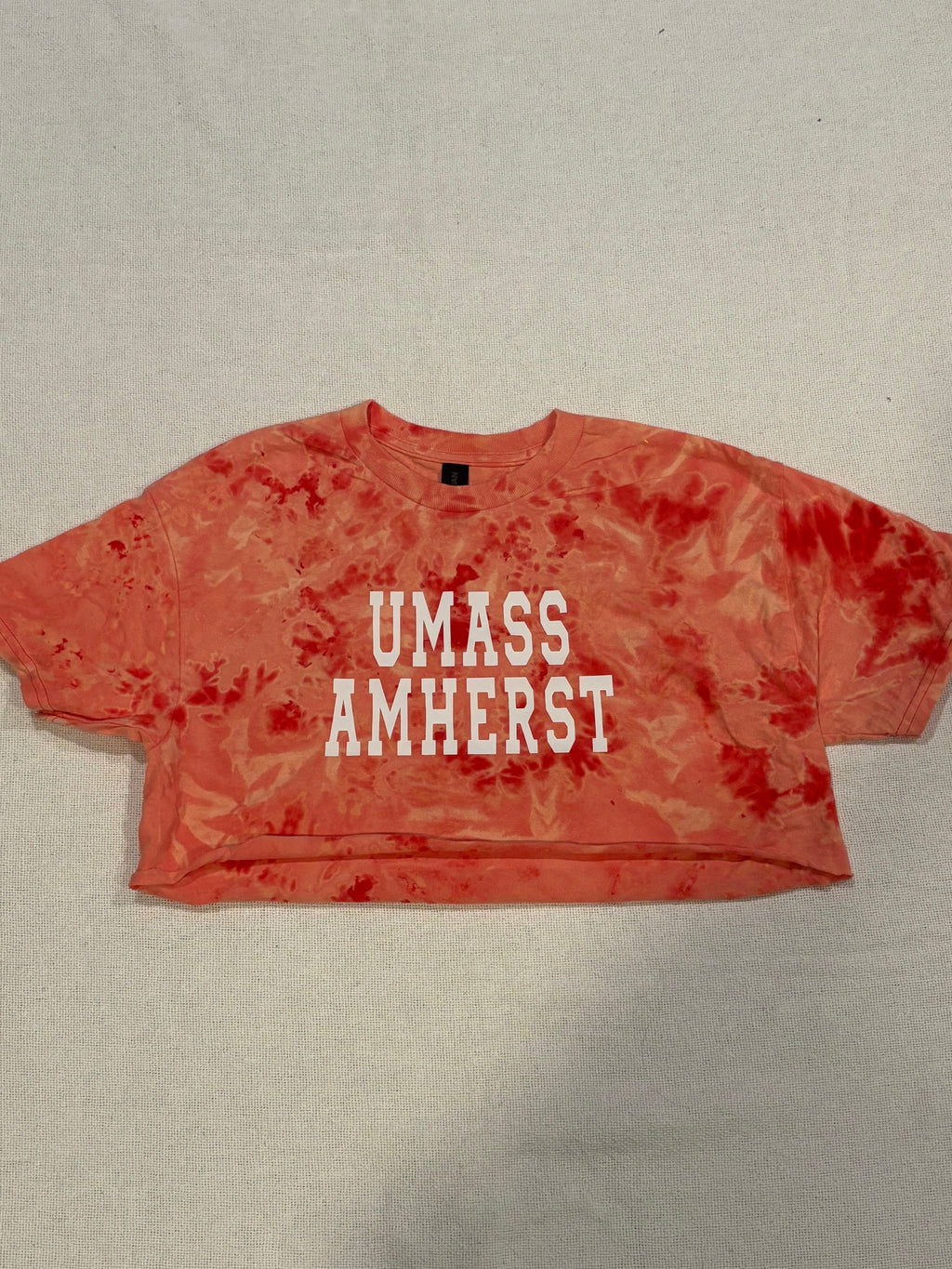 Custom College Bleached Cropped Tee