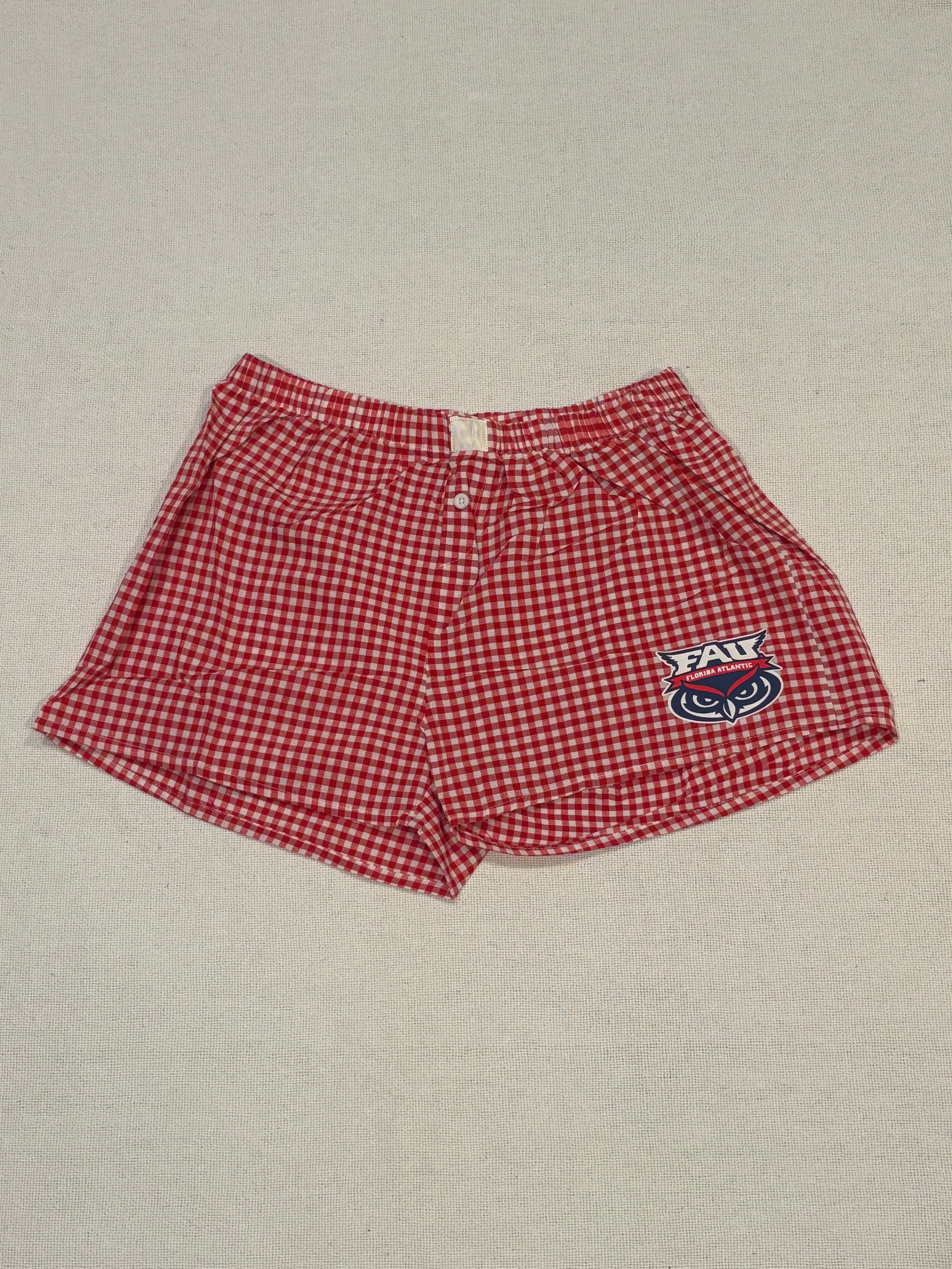 Custom School Logo Plaid Shorts