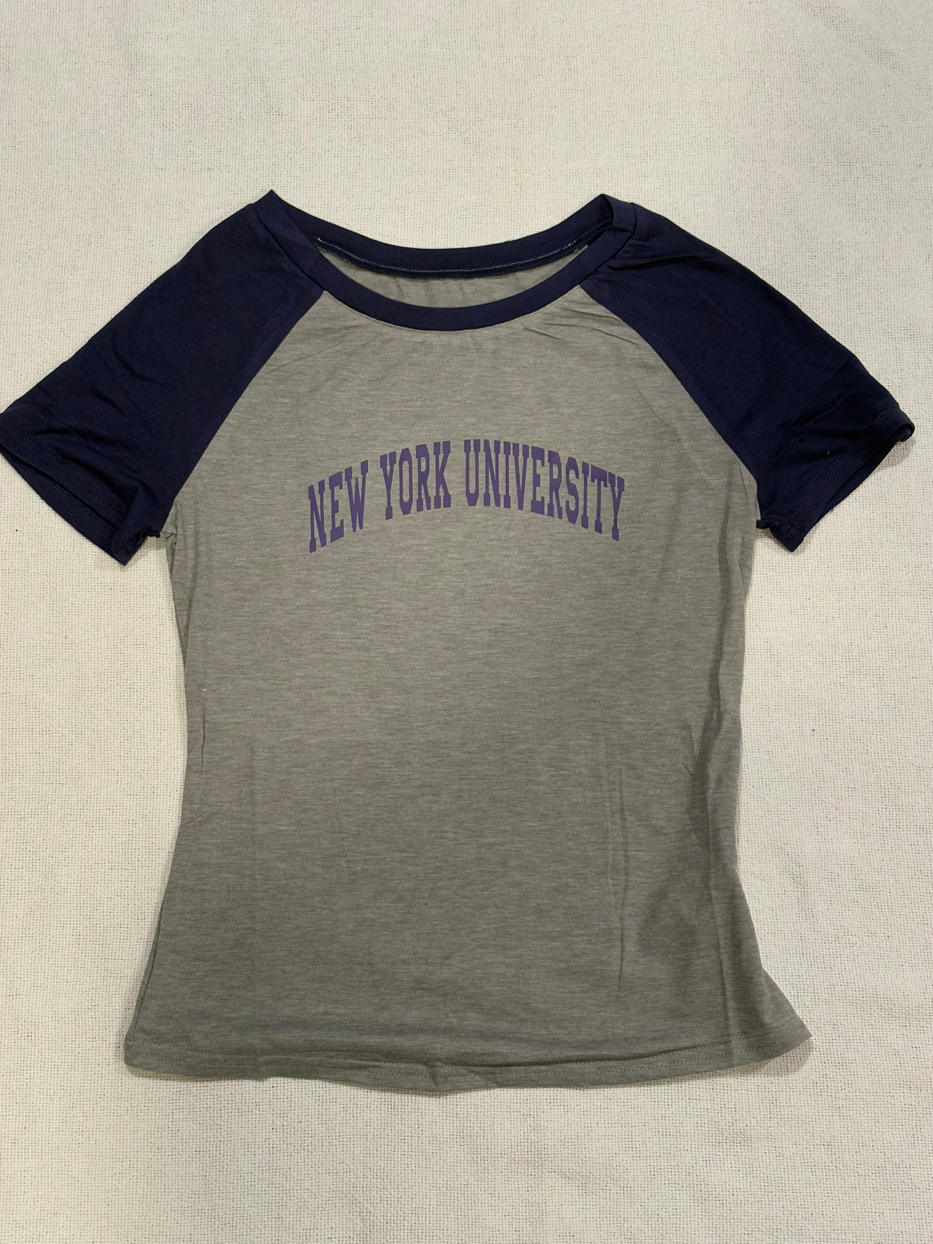Custom Cap Sleeve School Cropped Tee
