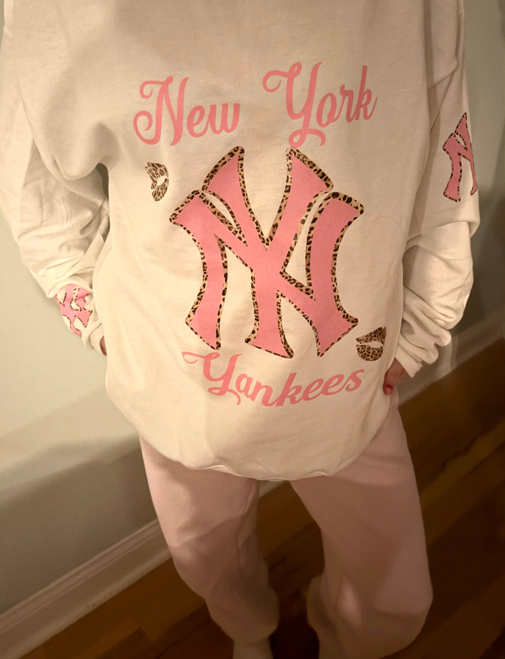 Cheetah Print Baseball Crewneck