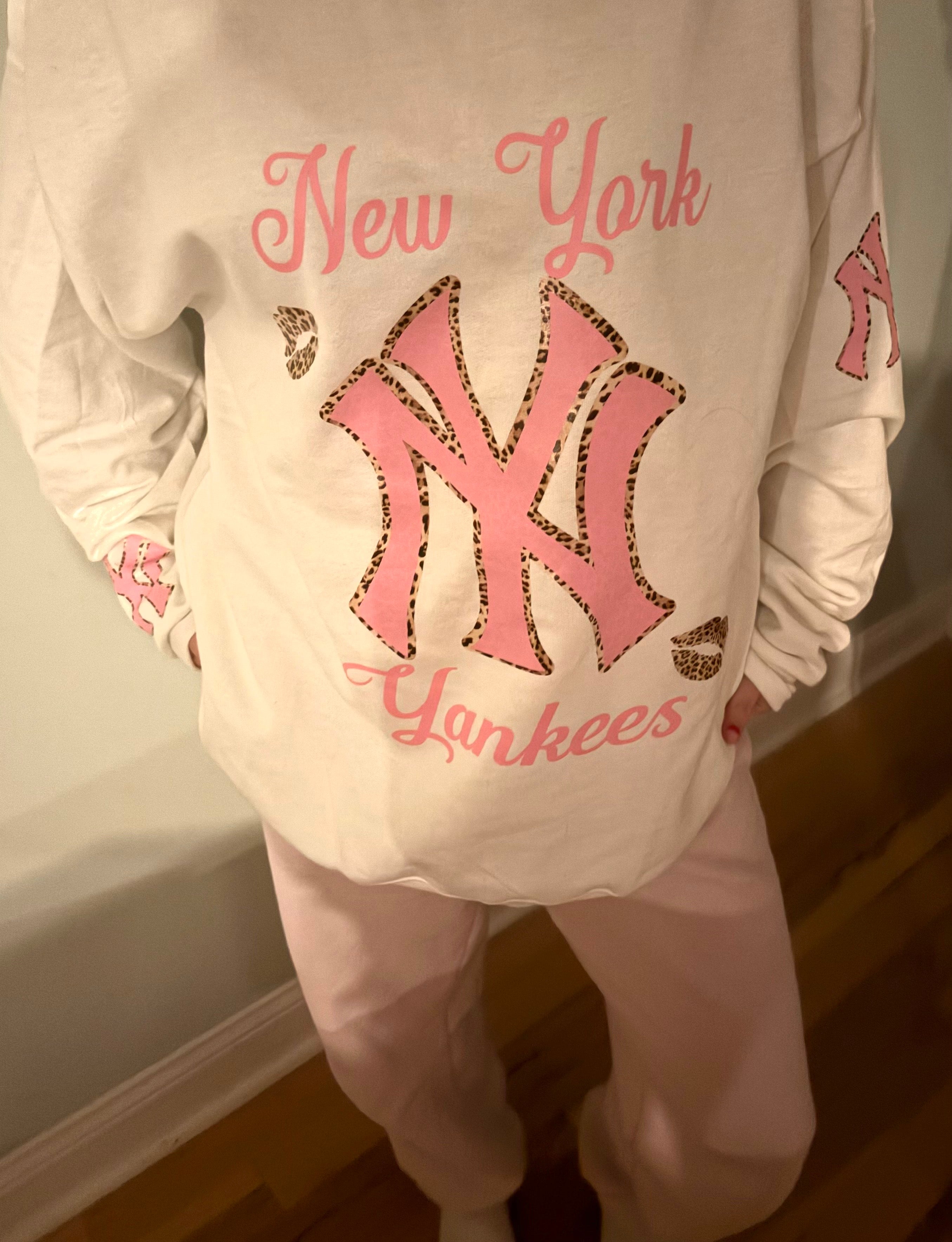 Cheetah Print Baseball Crewneck