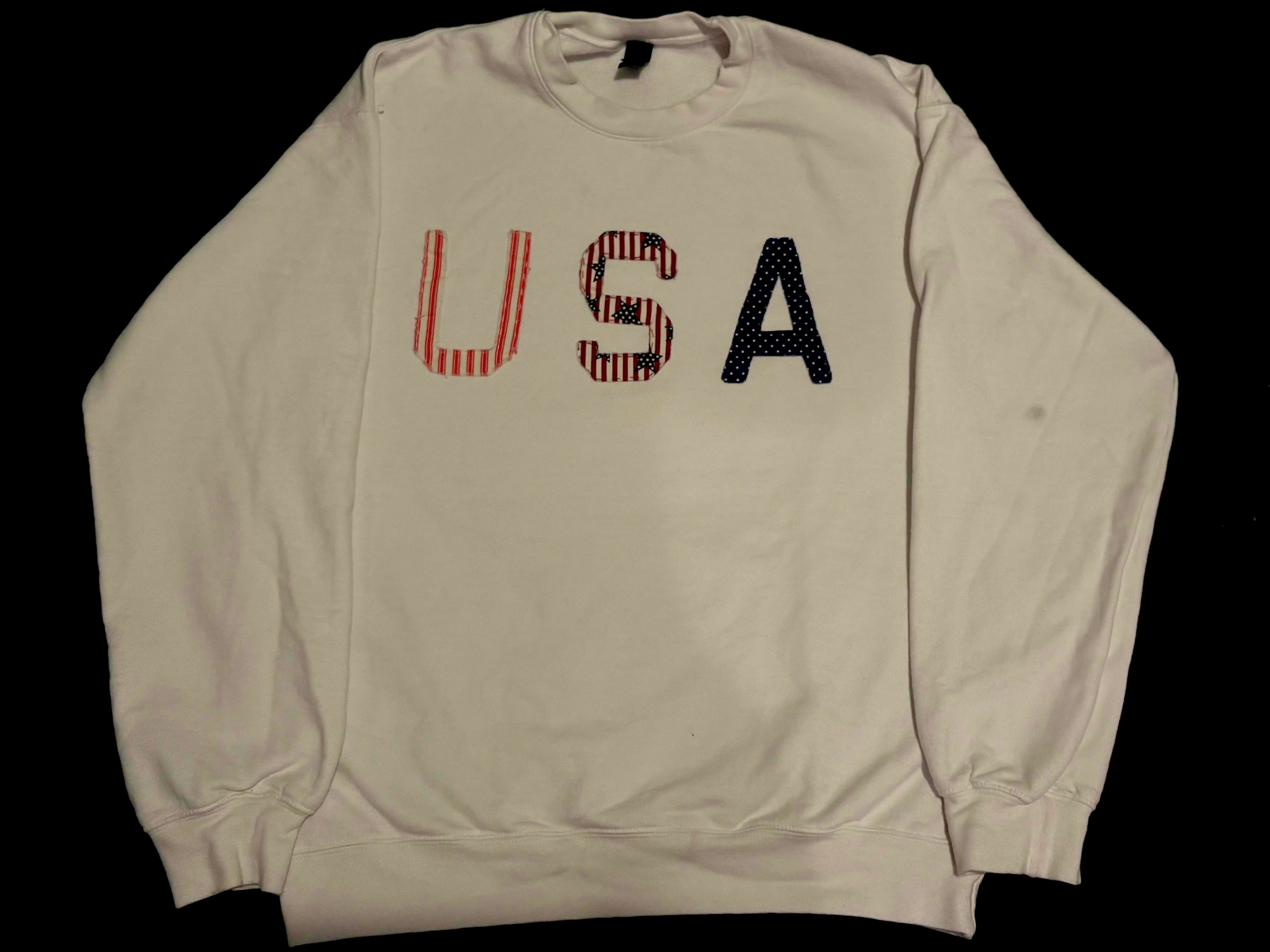 USA Patchwork Crewneck