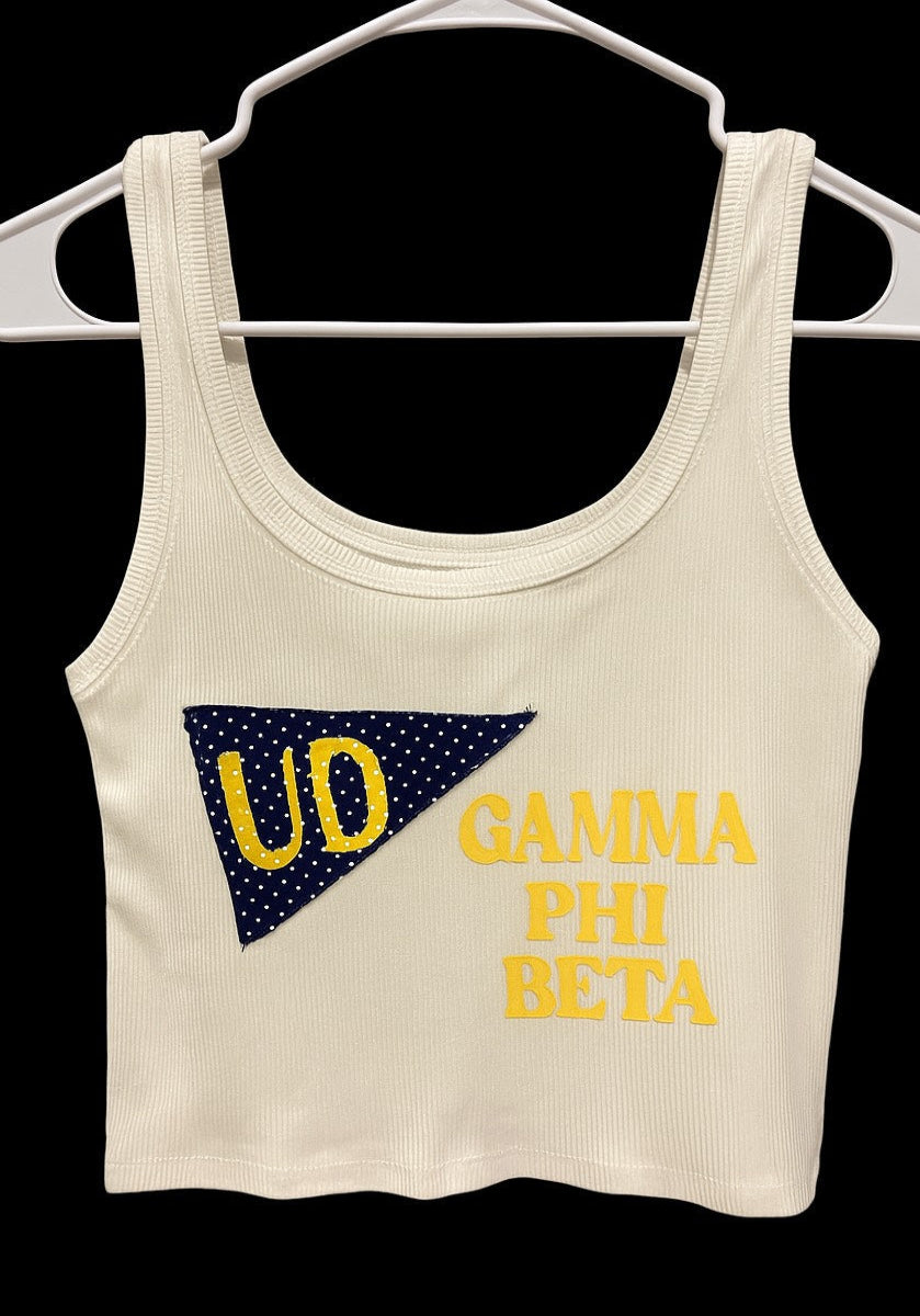 Custom School Banner and Sorority Tank Top