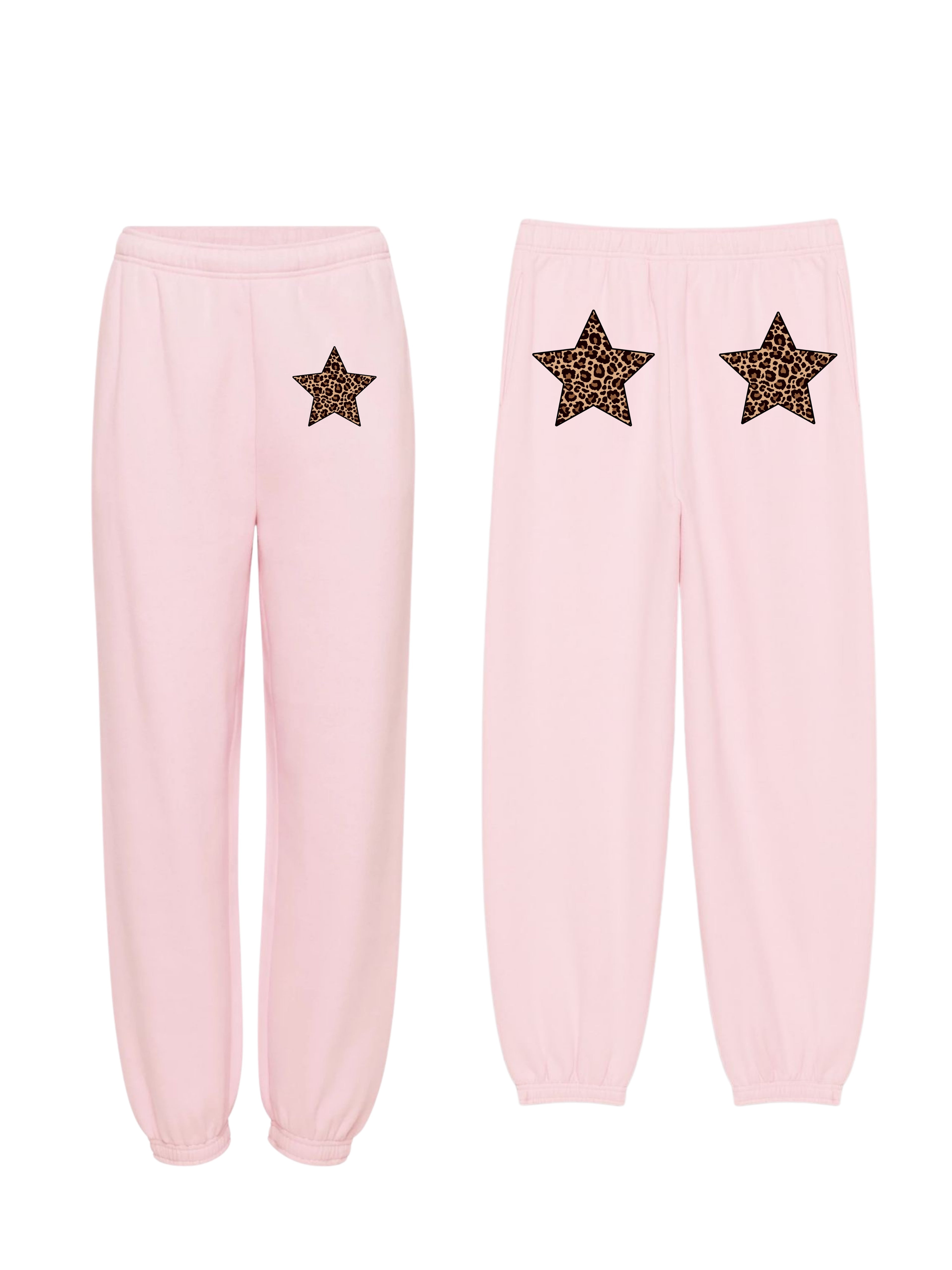 Cheetah Print Star Sweatpants