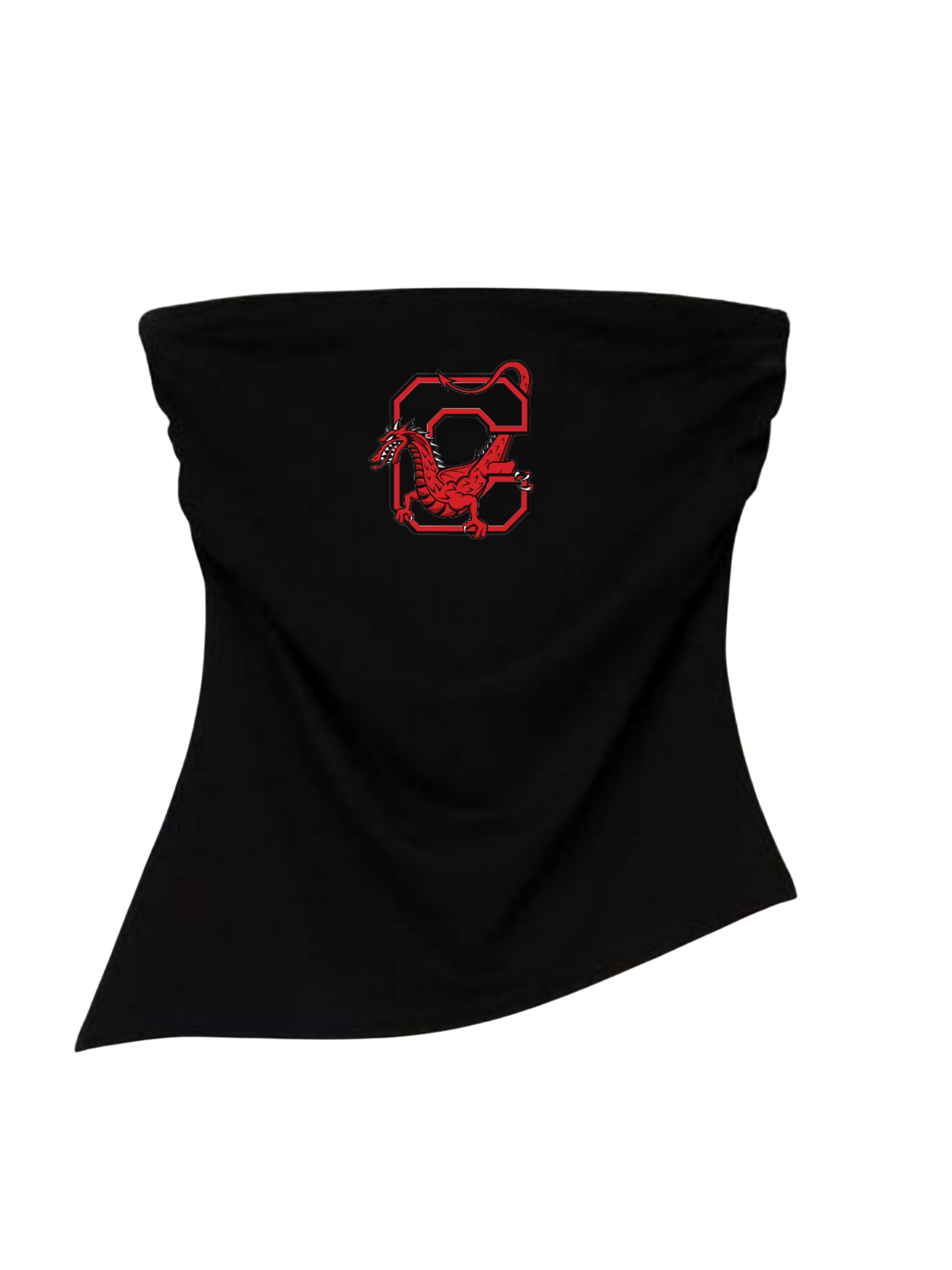 Custom School Logo Asymmetrical Tube Top